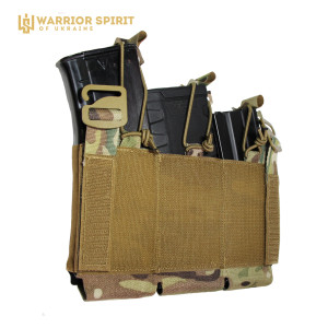Панель під магазини з резинкою Warrior Spirit потрійна WS3-R . Photo 2