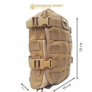 Рюкзак суточный с клапаном для шлема Warrior Spirit WS-R Coyote. Photo 2