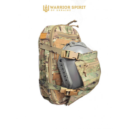 Рюкзак тактический штурмовой с клапаном для шлема Warrior Spirit WS-RSh Multicam